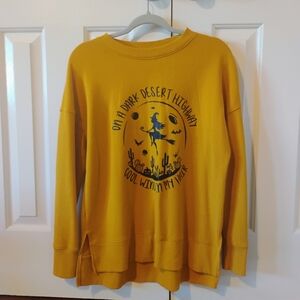 Halloween Yellow Graphic Sweater
